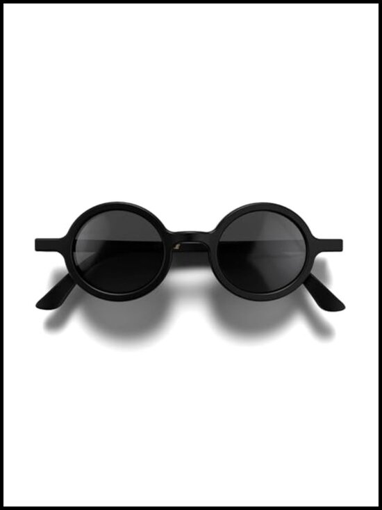 Accessories - Unisex Round Sunglasses with Spring Hinge Polycarbonate Frame UV400